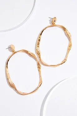 Textured Twist Ring Earrings