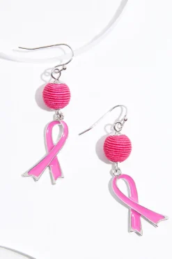 Thread Ball Awareness Ribbon Earrings