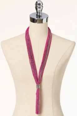 Thread Tassels Long Necklace