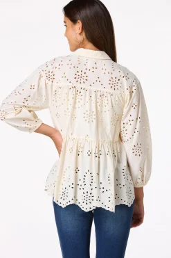 Tiered Eyelet Shirt
