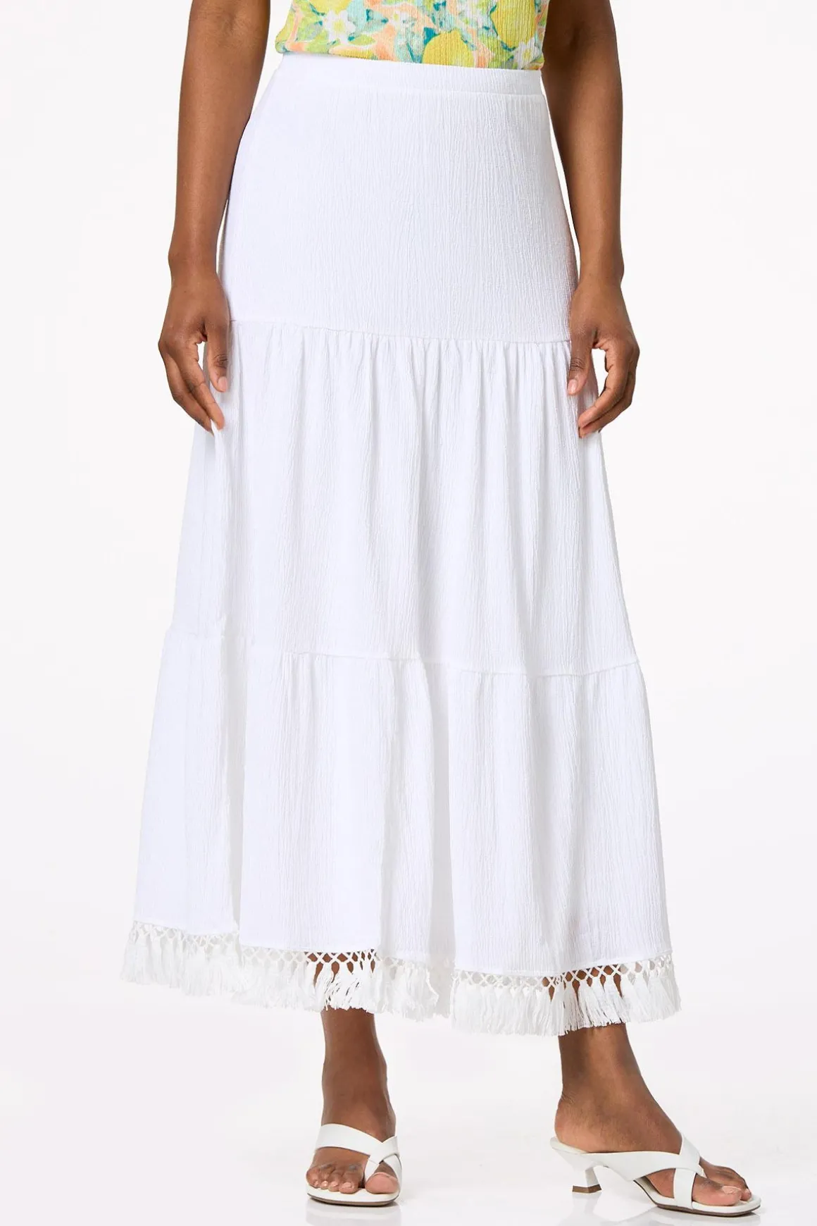 Tiered Tasseled Skirt