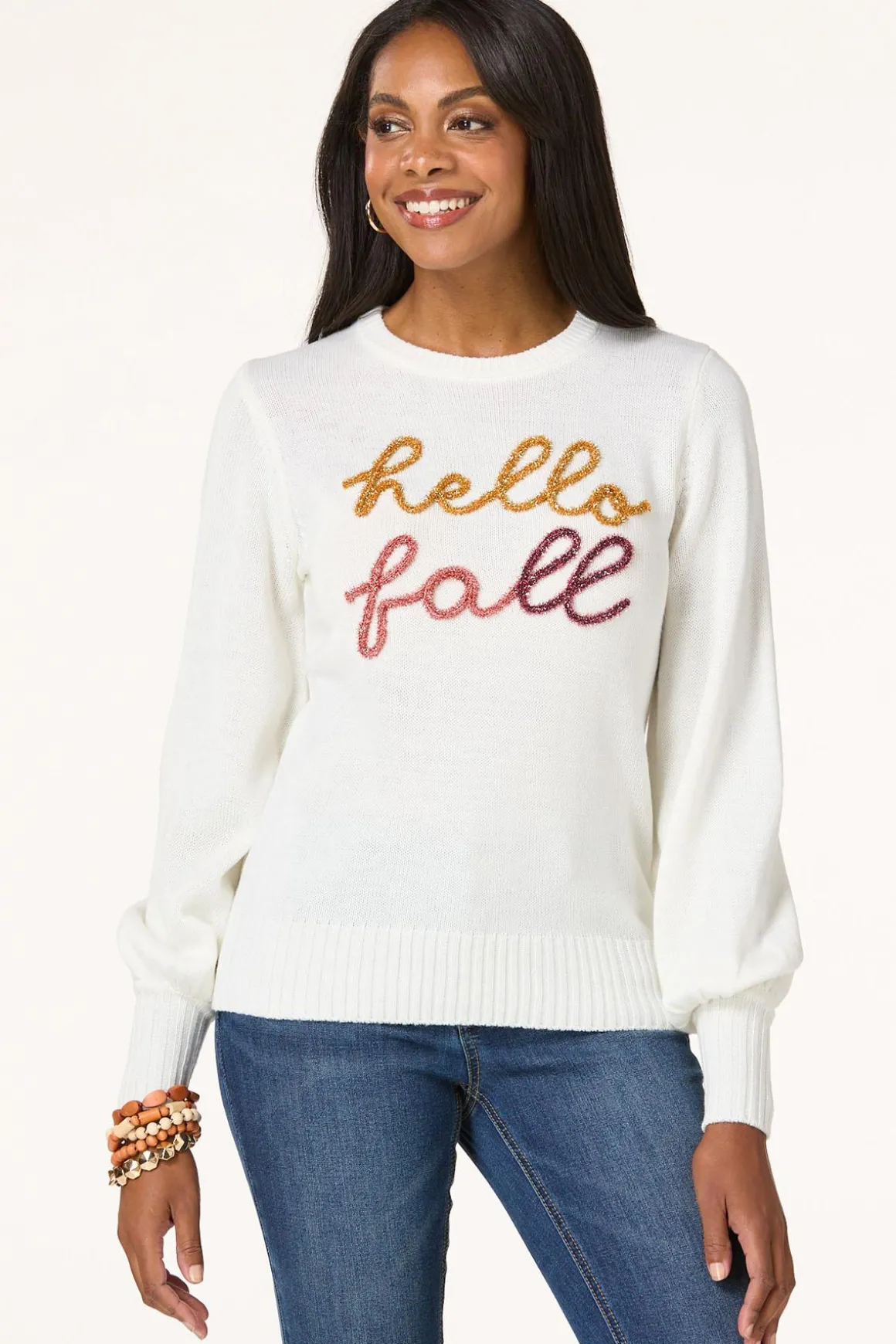 Tinseled Hello Fall Sweater