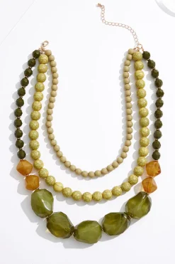 Triple Layered Lucite Short Necklace