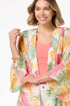 Tropical Clip Dot Kimono