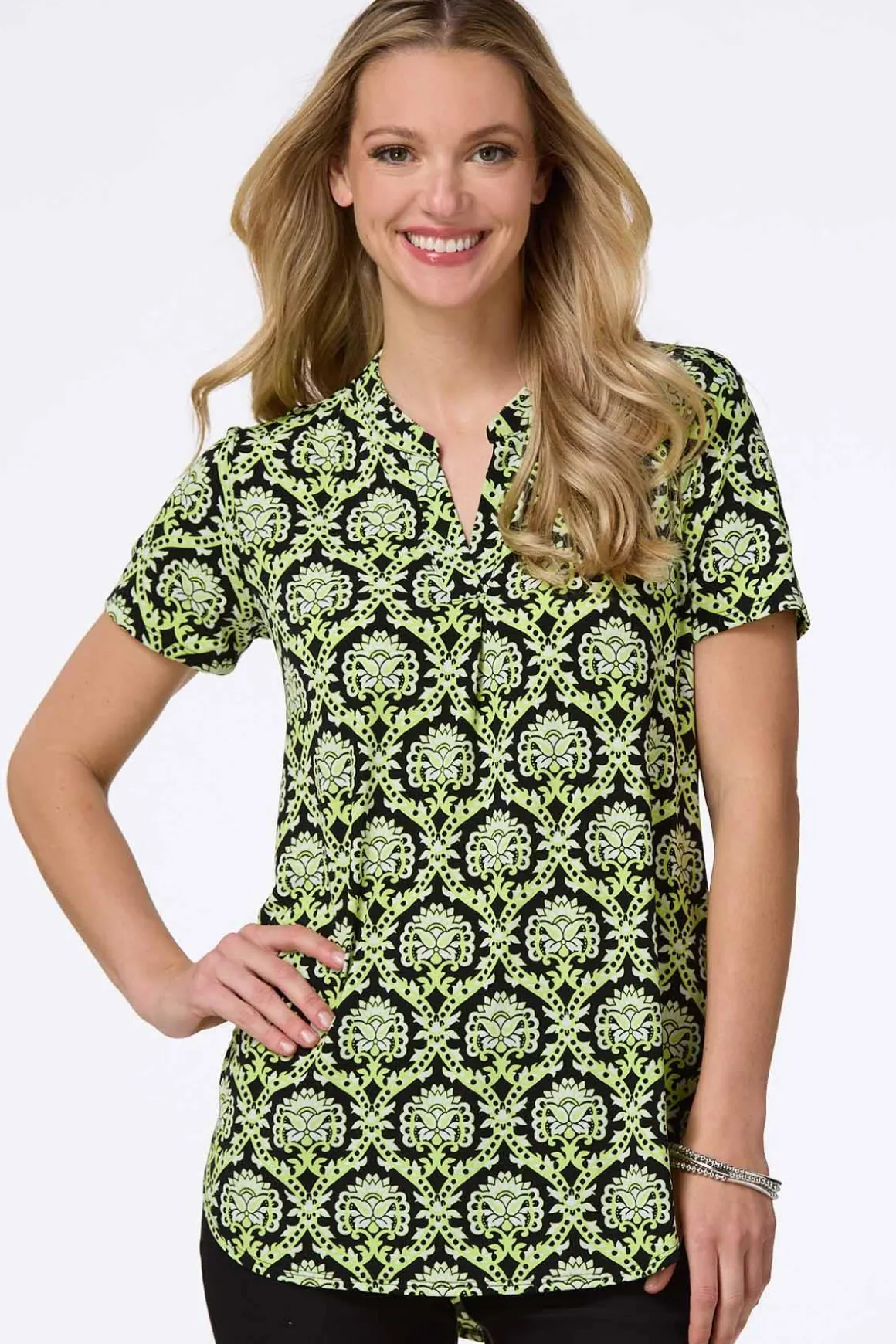 Tropical Lime Medallion Top