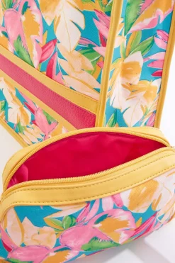 Tropical Print Canvas Tote Set