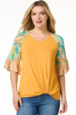 Tropical Sleeve Top