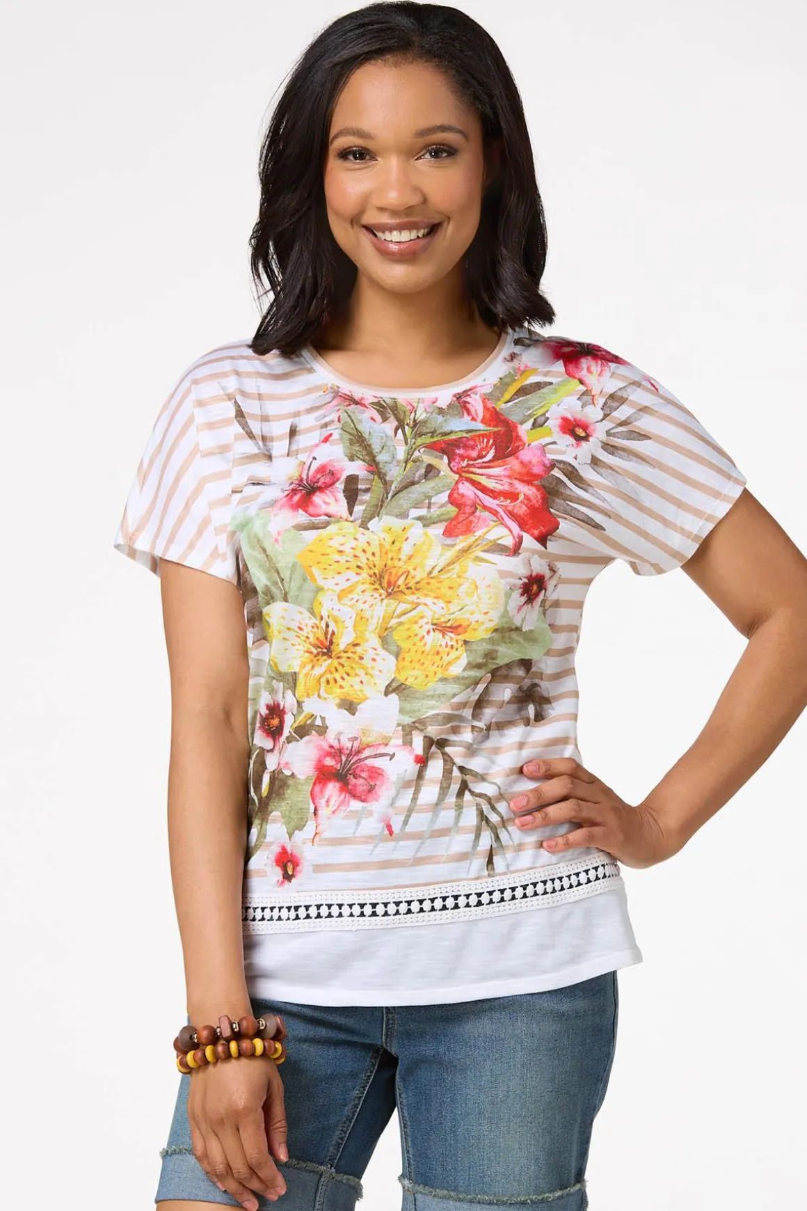 Tropical Stripe Top