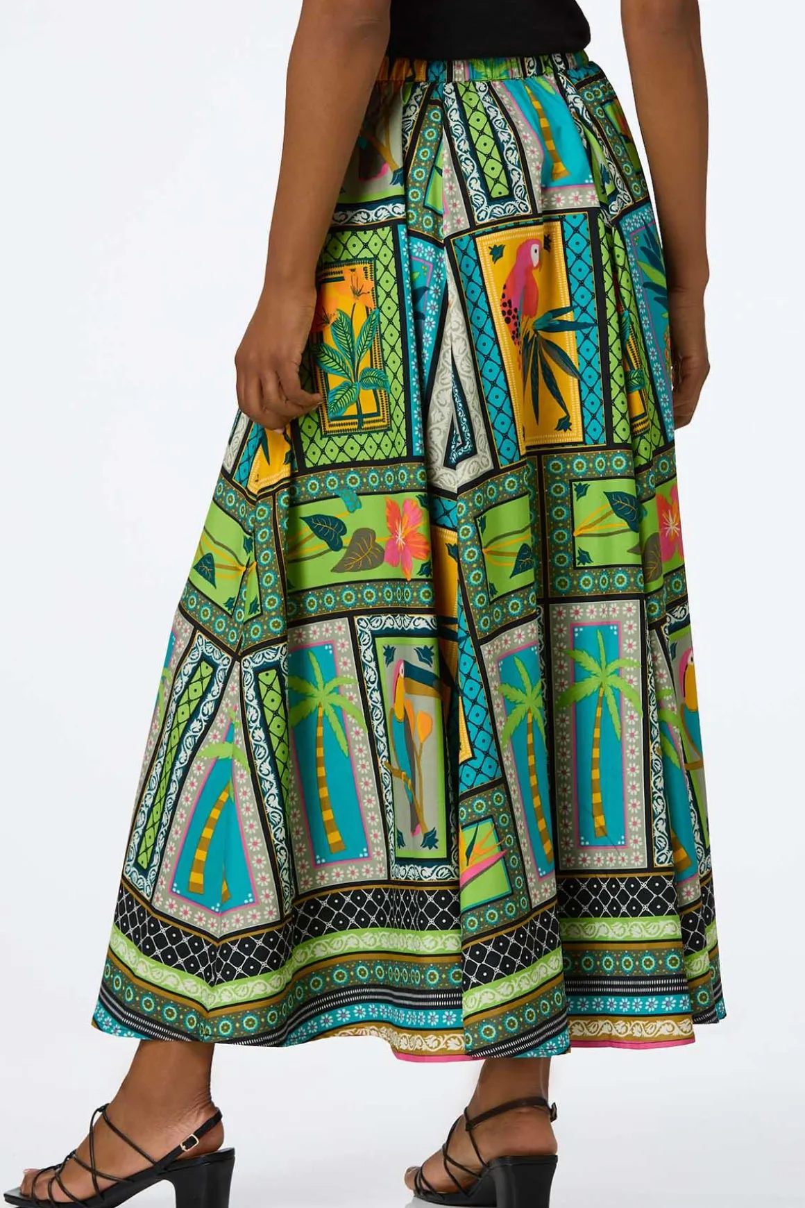 Tropical Tile Maxi Skirt