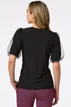 Tulle Puff Sleeve Top
