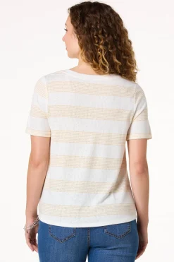 Twist Hem Stripe Tee