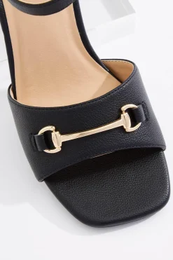 Vamp Detail Open Toe Heels