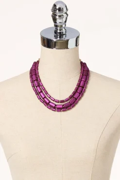 Vibrant Cylinder Necklace Set
