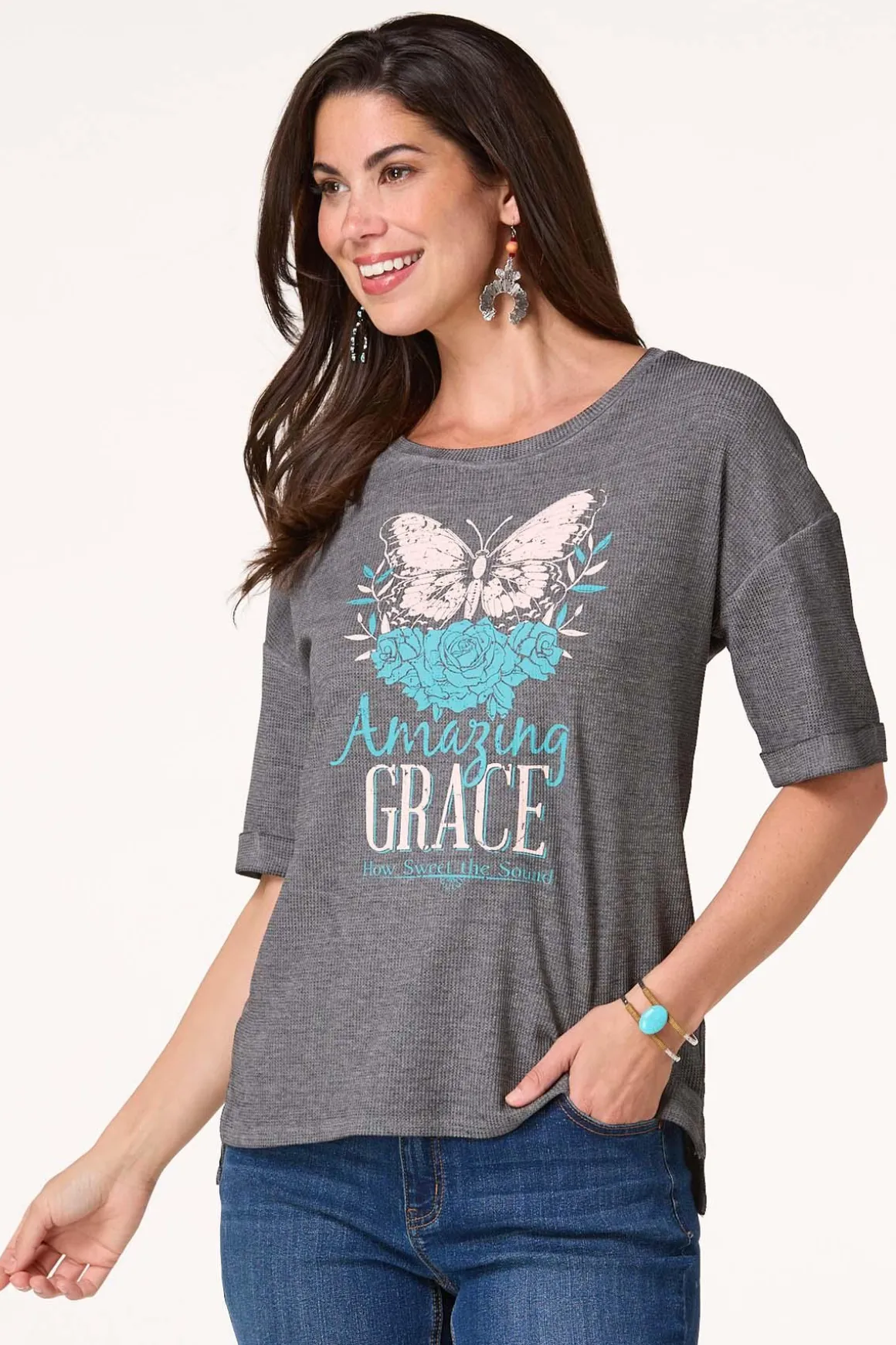 Waffled Amazing Grace Top