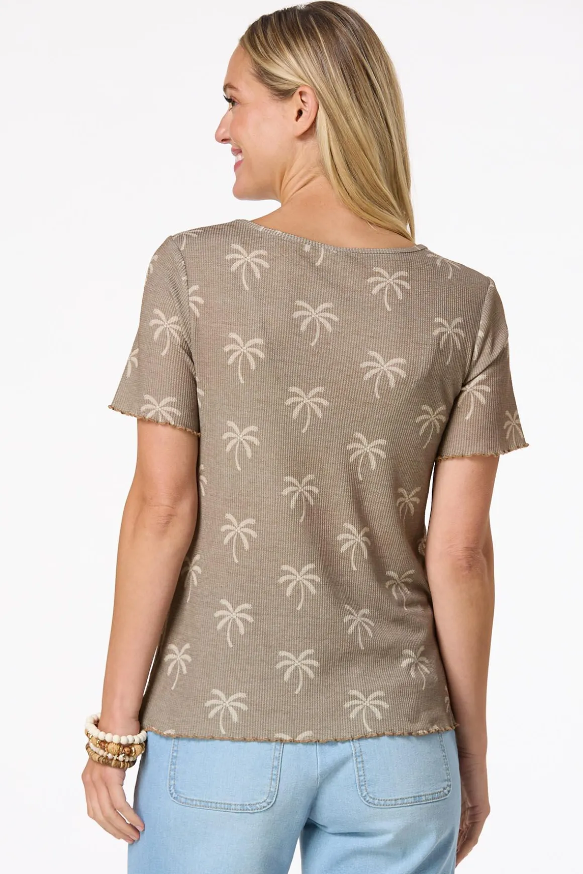 Waffled Palm Leaf Top