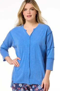 Waffled Sleeve Top