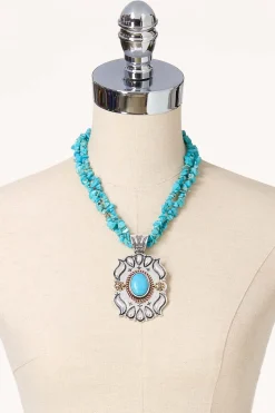 Western Pendant Turquoise Necklace