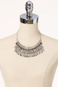 Western Silver Bib Necklace