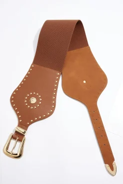 Western Stud Oversized Buckle Belt