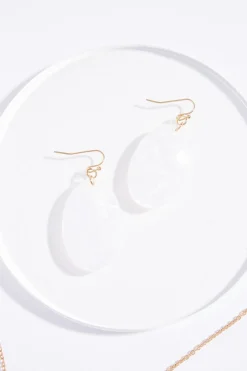 White Gold Pendant Necklace Set