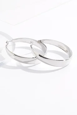 Wide Circle Hoop Earrings