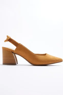 Wide Width Bow Slingback Pumps