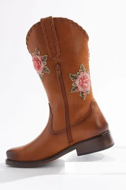 Wide Width Flower Western Boots