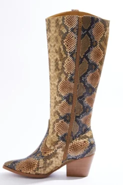 Wide Width Snakeskin Tall Boots