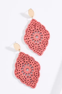 Wood Cut Out Earrings