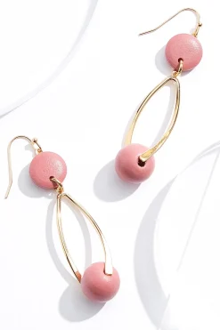 Wood Metal Post Earrings