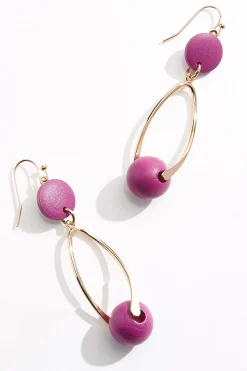 Wood Metal Post Earrings