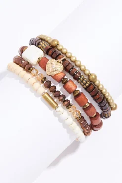 Wood Multi Bracelet Set