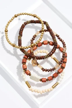 Wood Multi Bracelet Set