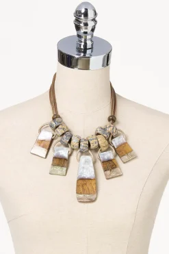 Wood Resin Paddle Necklace