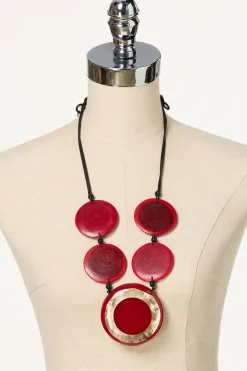 Wood Resin Shell Adjustable Necklace