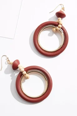 Wood Ring Earrings
