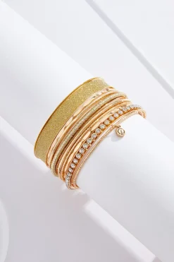 Xl Textured Bangle Bracelet Set