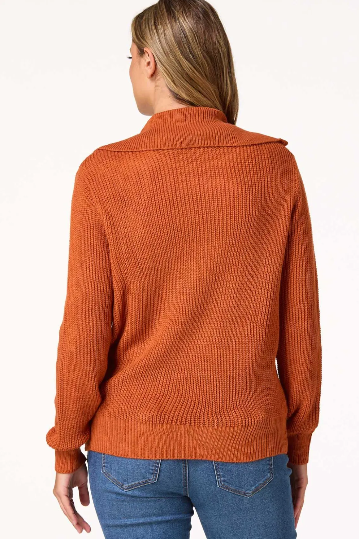 Zip Neck Pullover Sweater